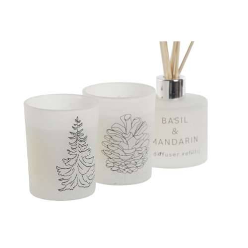 Svijeće DKD Home Decor Bijela Crăciun 5 x 5 x 6 cm Cijena