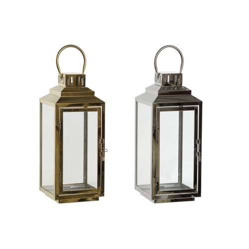 Svijećnjak DKD Home Decor zlatan Srebrna Aluminij Kristal 14 x 14 x 35 cm (2 kom.) Cijena