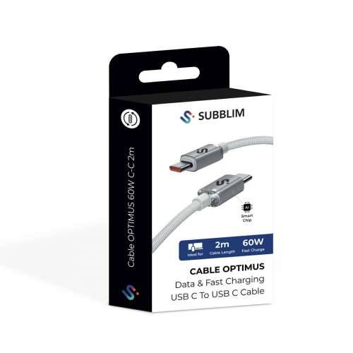 Kabel USB-C u USB-C Subblim OPTIMUS Bijela 2 m Cijena