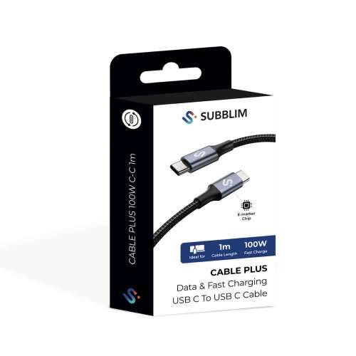Kabel USB-C u USB-C Subblim PLUS Crna 1 m Cijena
