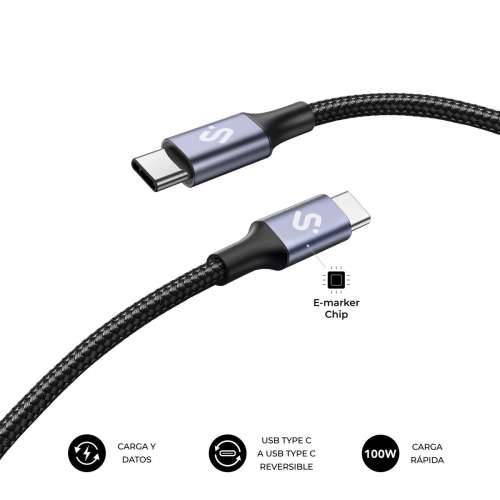 Kabel USB-C u USB-C Subblim PLUS Crna 1 m Cijena
