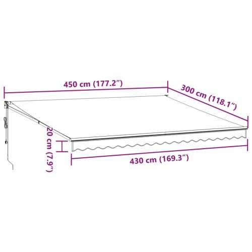 Tenda na automatsko uvlačenje smeđa 450 x 300 cm - Smeđa 450 x 300 cm 1 Cijena