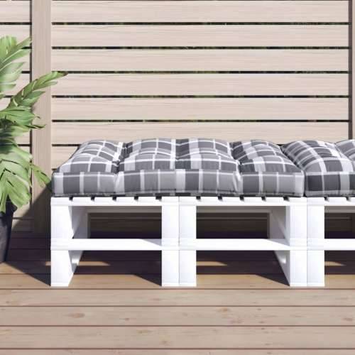 Jastuk za palete sivi karirani 120 x 80 x 12 cm od tkanine - Sivi karirani uzorak 120 x 80 x 12 cm 1 Cijena