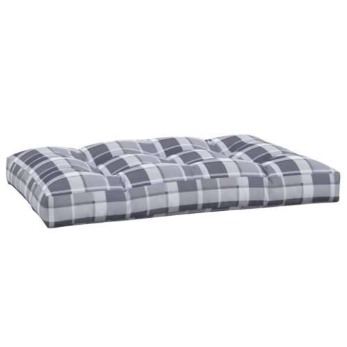 Jastuk za palete sivi karirani 120 x 80 x 12 cm od tkanine - Sivi karirani uzorak 120 x 80 x 12 cm 1 Cijena
