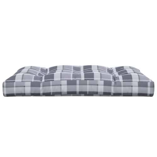 Jastuk za palete sivi karirani 120 x 80 x 12 cm od tkanine - Sivi karirani uzorak 120 x 80 x 12 cm 1 Cijena
