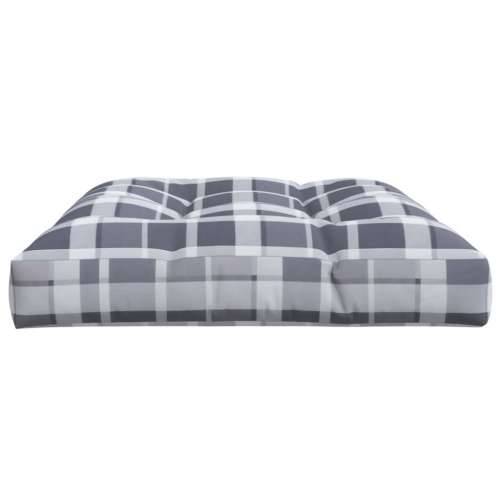 Jastuk za palete sivi karirani 120 x 80 x 12 cm od tkanine - Sivi karirani uzorak 120 x 80 x 12 cm 1 Cijena