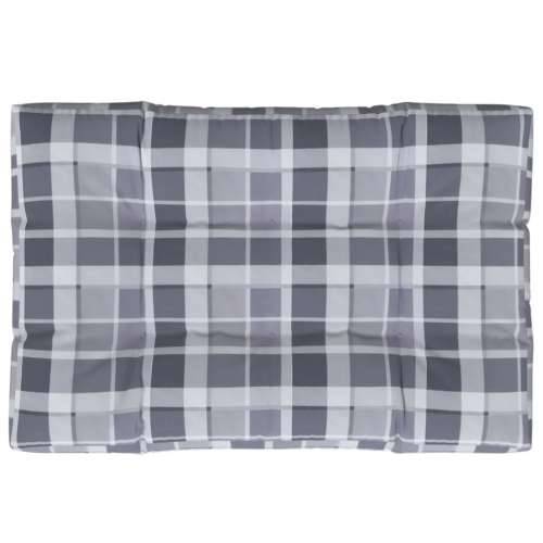 Jastuk za palete sivi karirani 120 x 80 x 12 cm od tkanine - Sivi karirani uzorak 120 x 80 x 12 cm 1 Cijena