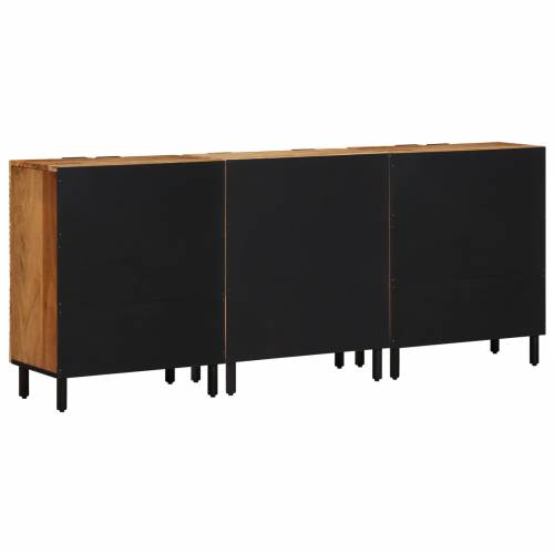 3 kom. sideboard, smeđa, 60x33x75 cm, čvrsto drvo bagrem Cijena