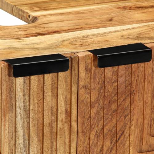 3 kom. sideboard, smeđa, 60x33x75 cm, čvrsto drvo bagrem Cijena