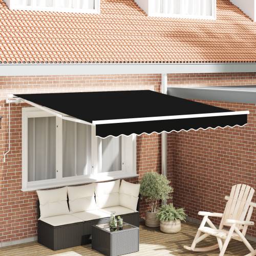ručna uvlačiva tenda crna 300x250 cm Cijena