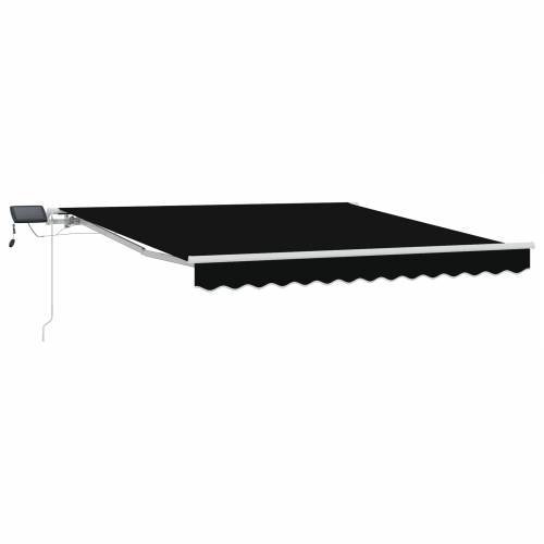 Ručno uvlačiva tenda s LED crnom 300x250 cm Cijena