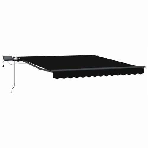 ručna uvlačiva tenda s LED svjetlom crna 300x250 cm Cijena