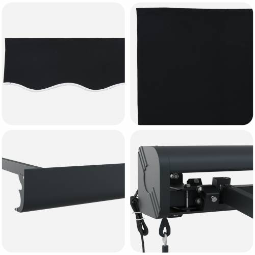 Automatska uvlačiva tenda Crna 300x250 cm Cijena