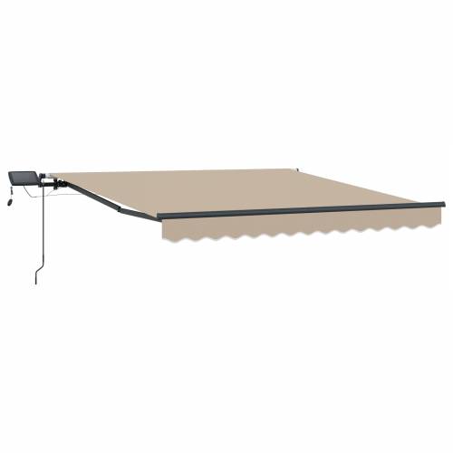Ručno uvlačiva tenda s LED-bež 300x250 cm Cijena