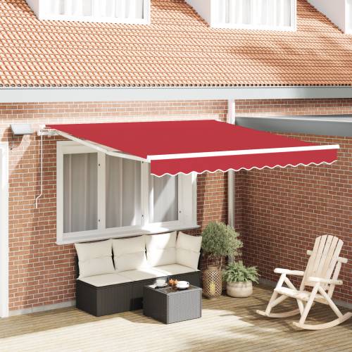 Ručno uvlačiva tenda s LED-om crvena 300x250 cm Cijena