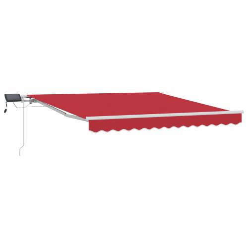 Ručno uvlačiva tenda s LED-om crvena 300x250 cm Cijena