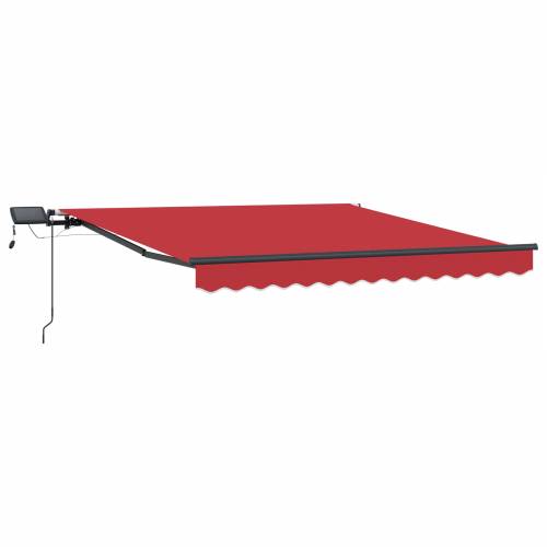 Ručno upravljiva uvlačiva tenda s LED Crvena 300x250 cm Cijena