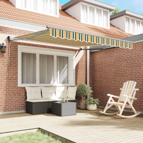 Automatska povlačna tenda Zeleno i žuto 300x250 cm Cijena