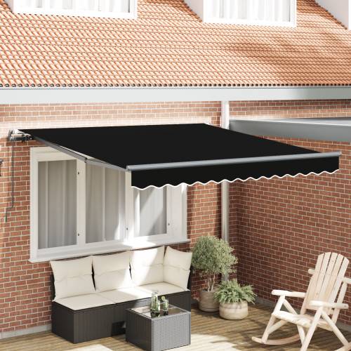Ručna Uvlačna Tenda Crna 350x250 cm Cijena