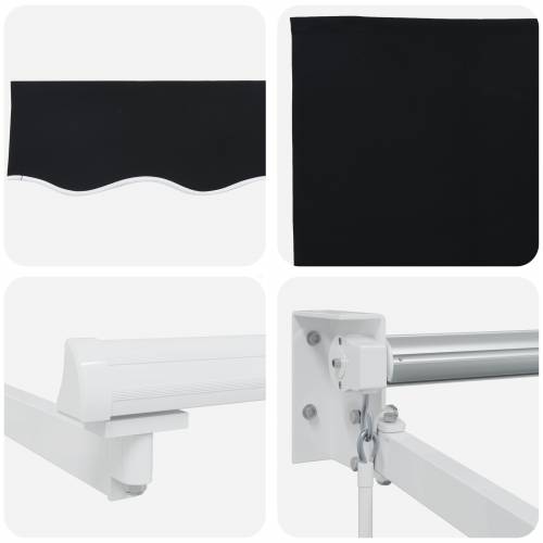 Ručna Uvlačna Tenda Crna 350x250 cm Cijena