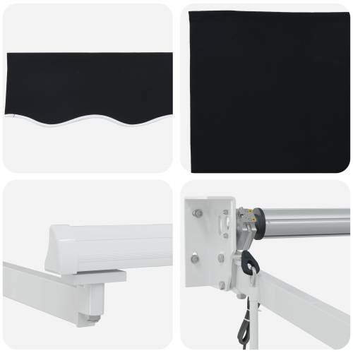 automatska uvlačiva tenda crna 350x250 cm Cijena