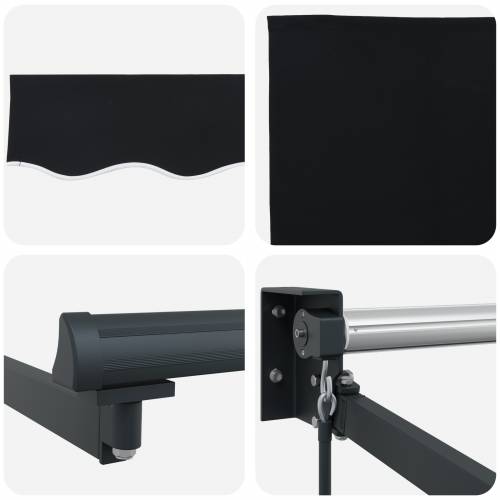 Ručna Vučna Tenda Crna 350x250 cm Cijena