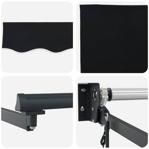 automatska uvlačiva tenda crna 350x250 cm Cijena