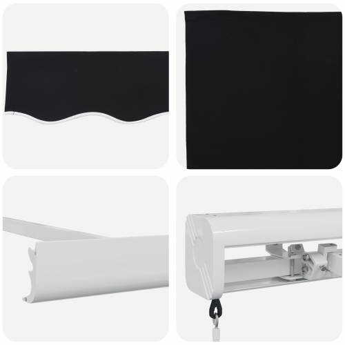 Ručna uvlačiva tenda Crna 350x250 cm Cijena