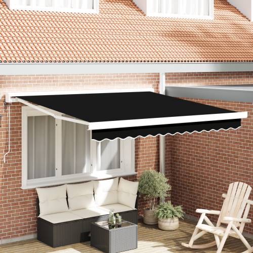 automatska uvlačiva tenda crna 350x250 cm Cijena