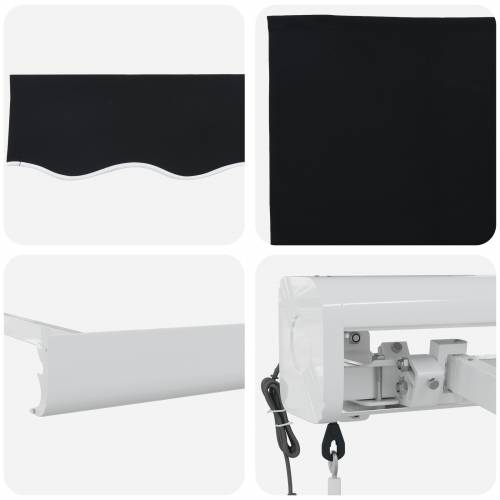 automatska uvlačiva tenda crna 350x250 cm Cijena