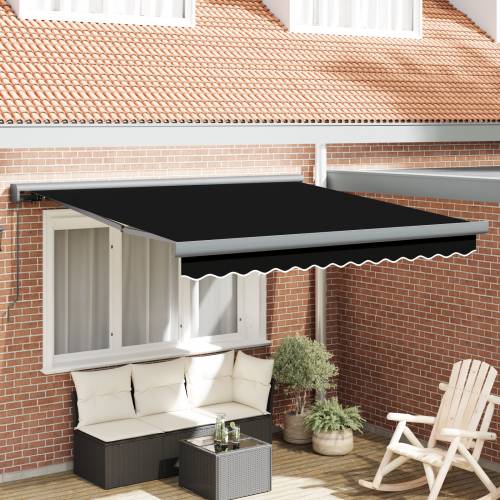Ručno upravljiva tenda Crna 350x250 cm Cijena