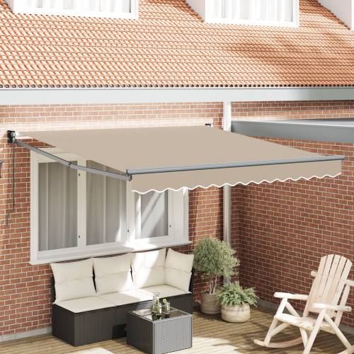 Ručno upravljiva uvlačiva tenda Bež 350x250 cm Cijena