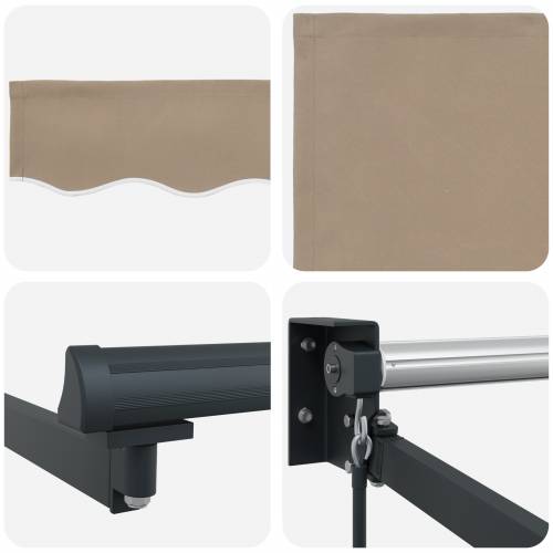 Ručno upravljiva uvlačiva tenda Bež 350x250 cm Cijena