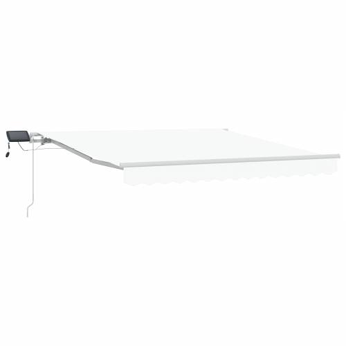 ručna uvlačiva tenda s LED bijela 350x250 cm Cijena