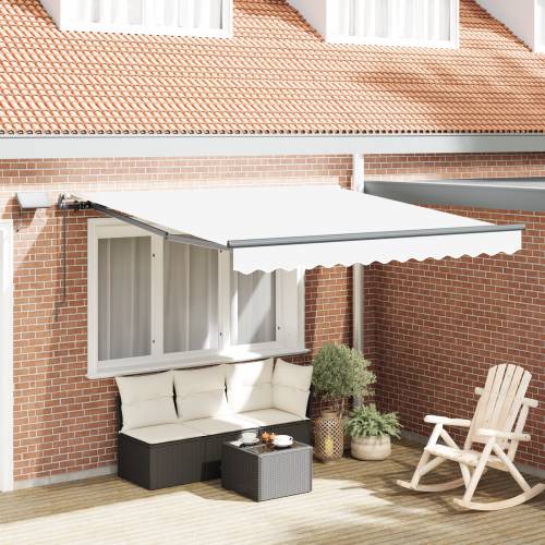 Ručno Uvlačiva Tenda s LED Bijela 350x250 cm Cijena
