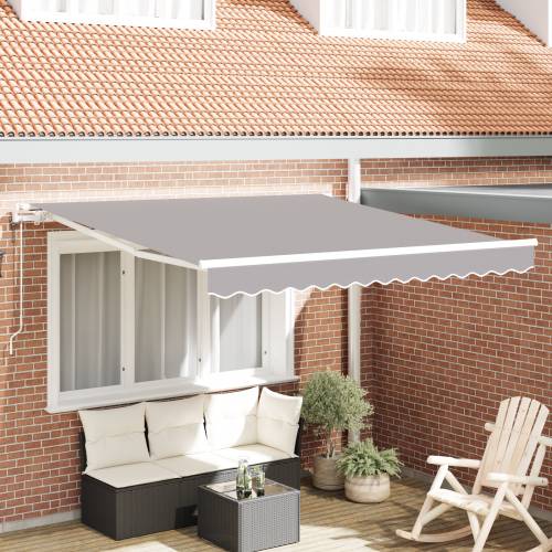 Automatska Uvlačiva Tenda Svjetlosiva 350x250 cm Cijena