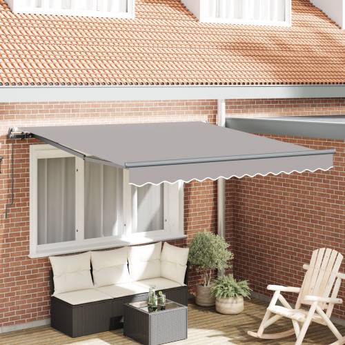 svjetlosiva ručna uvlačiva tenda 350x250 cm Cijena