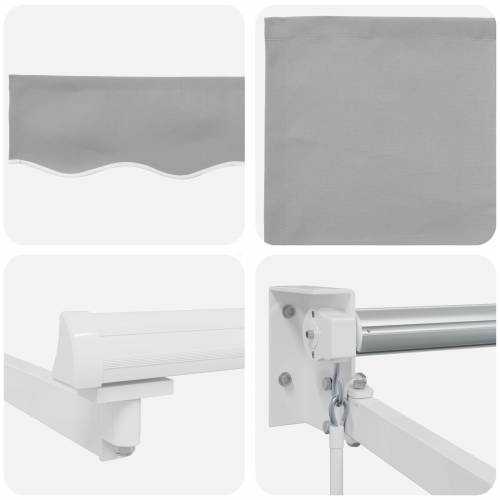 Ručno uvlačiva tenda svijetlo siva 350x250 cm Cijena