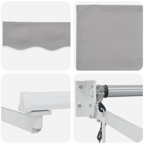 Automatska uvlačiva tenda svijetlo siva 350x250 cm Cijena