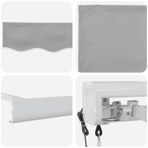 Automatska uvlaka tenda Svjetlosiva 350x250 cm Cijena