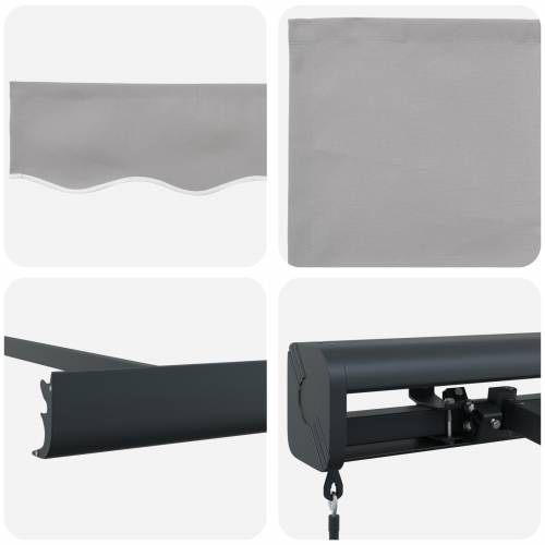 Ručna uvlakača tenda Svjetlosiva 350x250 cm Cijena