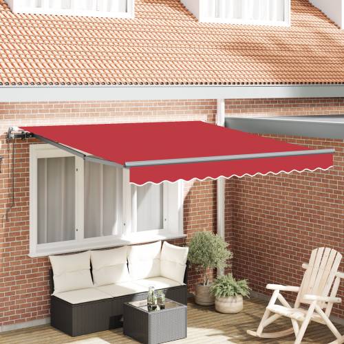 Automatska Uvlačiva Tenda Crvena 350x250 cm Cijena