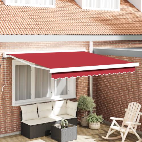 automatska uvlačiva tenda crvena 350x250 cm Cijena