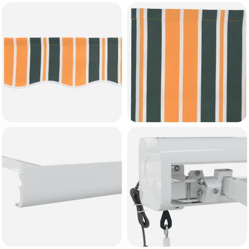 Automatska uvlačiva tenda zelena i žuta 350x250 cm Cijena