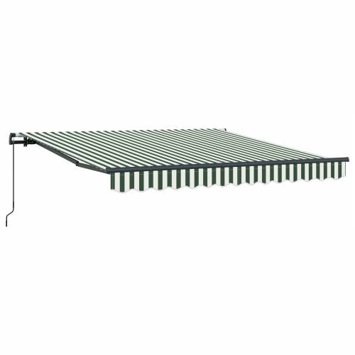 Manualna uvlačiva tenda zelena i bijela 350x250 cm Cijena