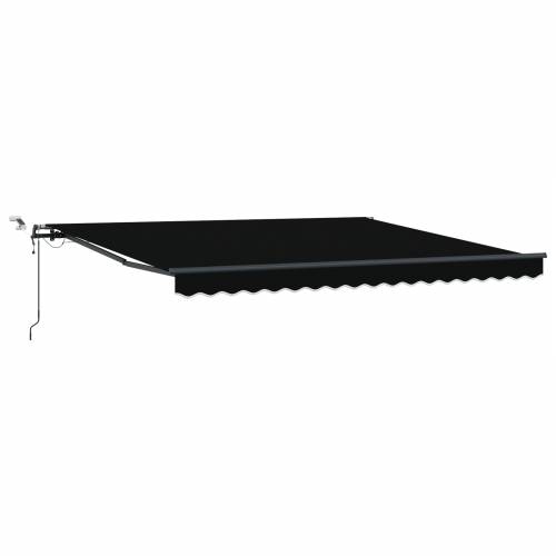 Automatska uvlačiva tenda s LED svjetlom crna 400x300 cm Cijena