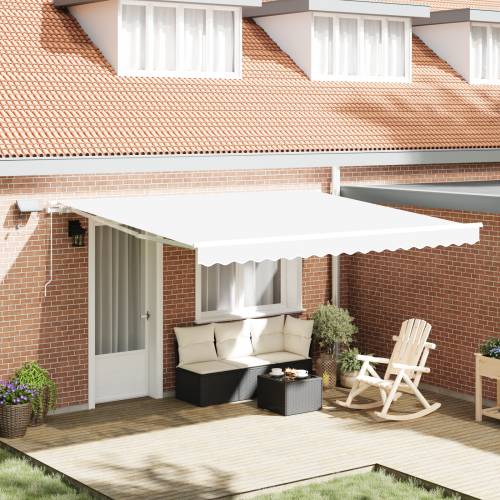 Ručna podesiva tenda s LED bijela 400x300 cm Cijena