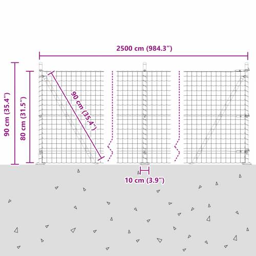 Euro Ograda s 13 flanged postova 0.8x25 m cinkom premazani čelik Cijena