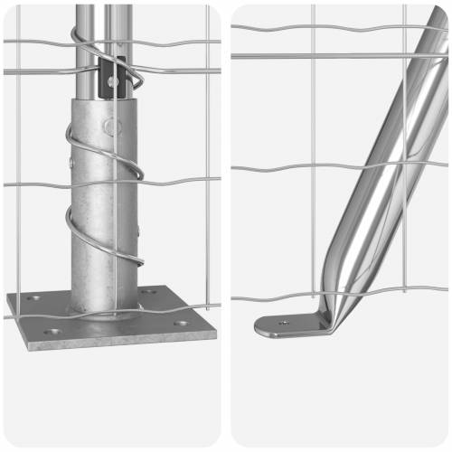 Euro Ograda s 7 Flanged Stubova 1x10 m Galvanizirani Čelik Cijena
