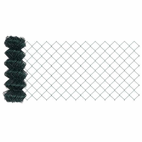 Ograda od Lanca s 7 Stupova 0.4x10 m Galvanizirani Čelik Zeleni Cijena